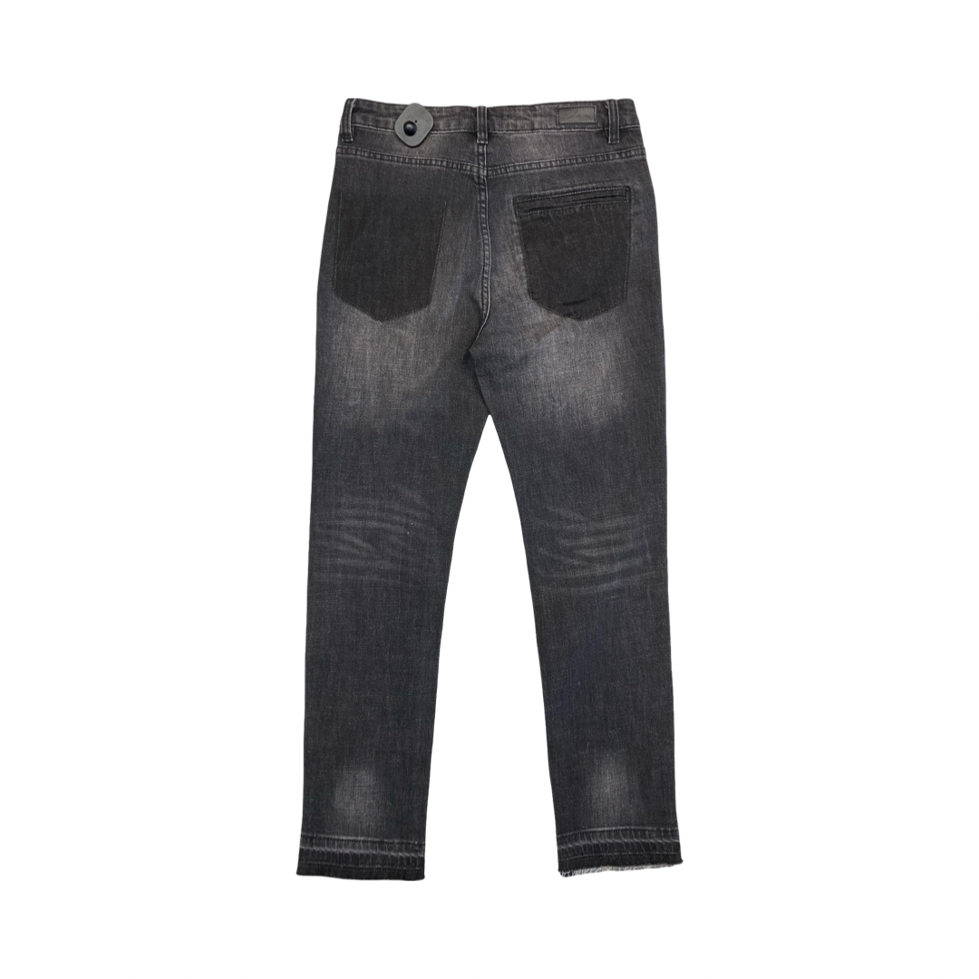 Jeans Straight By Elan In Grey Denim, Size:M