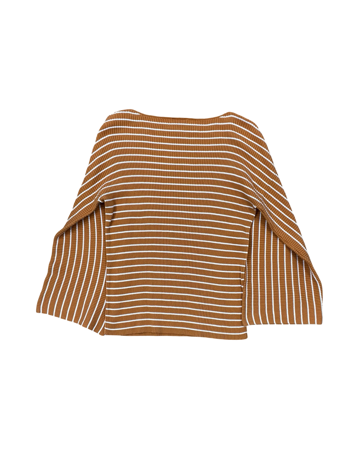 Top Ls By Ann Taylor In Orange & White, Size:L