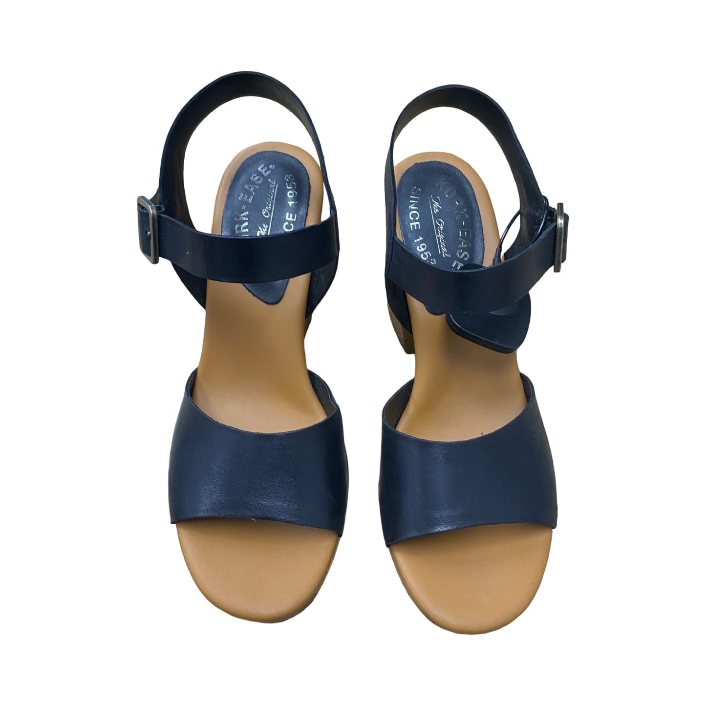 Sandals Heels Block By Kork Ease In Black, Size:8