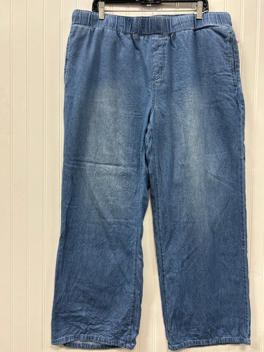 Jeans Straight By Tahari In Blue Denim, Size:Xl
