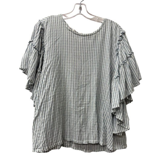 Top Ss By Pilcro In Blue, Size:1X