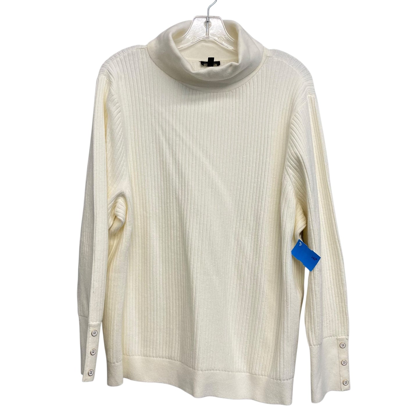 Sweater By Talbots In Ivory, Size:3X