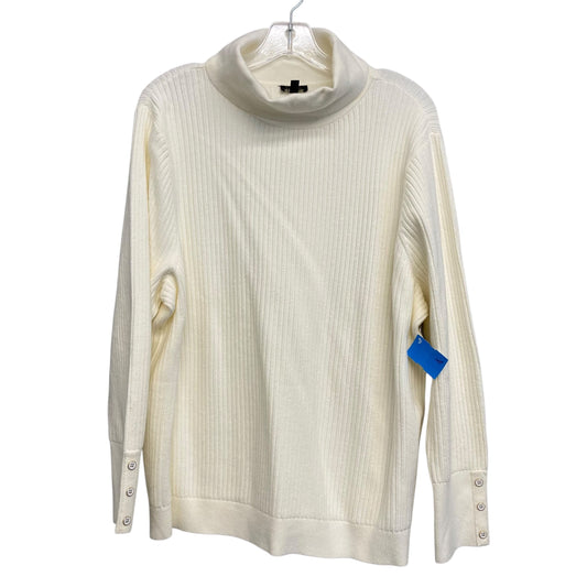 Sweater By Talbots In Ivory, Size:3X