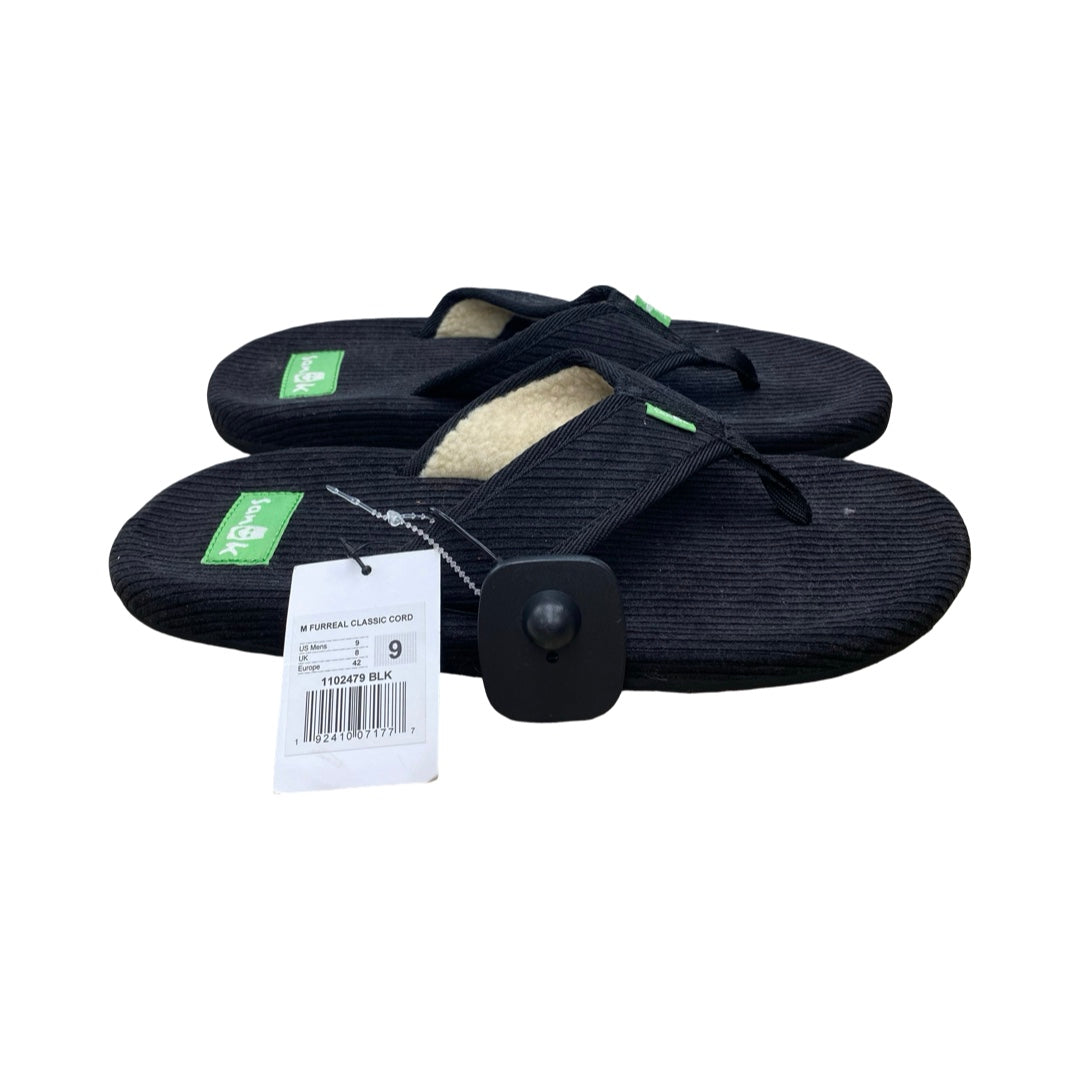 Sandals Flip Flops By Sanuk In Black, Size:9