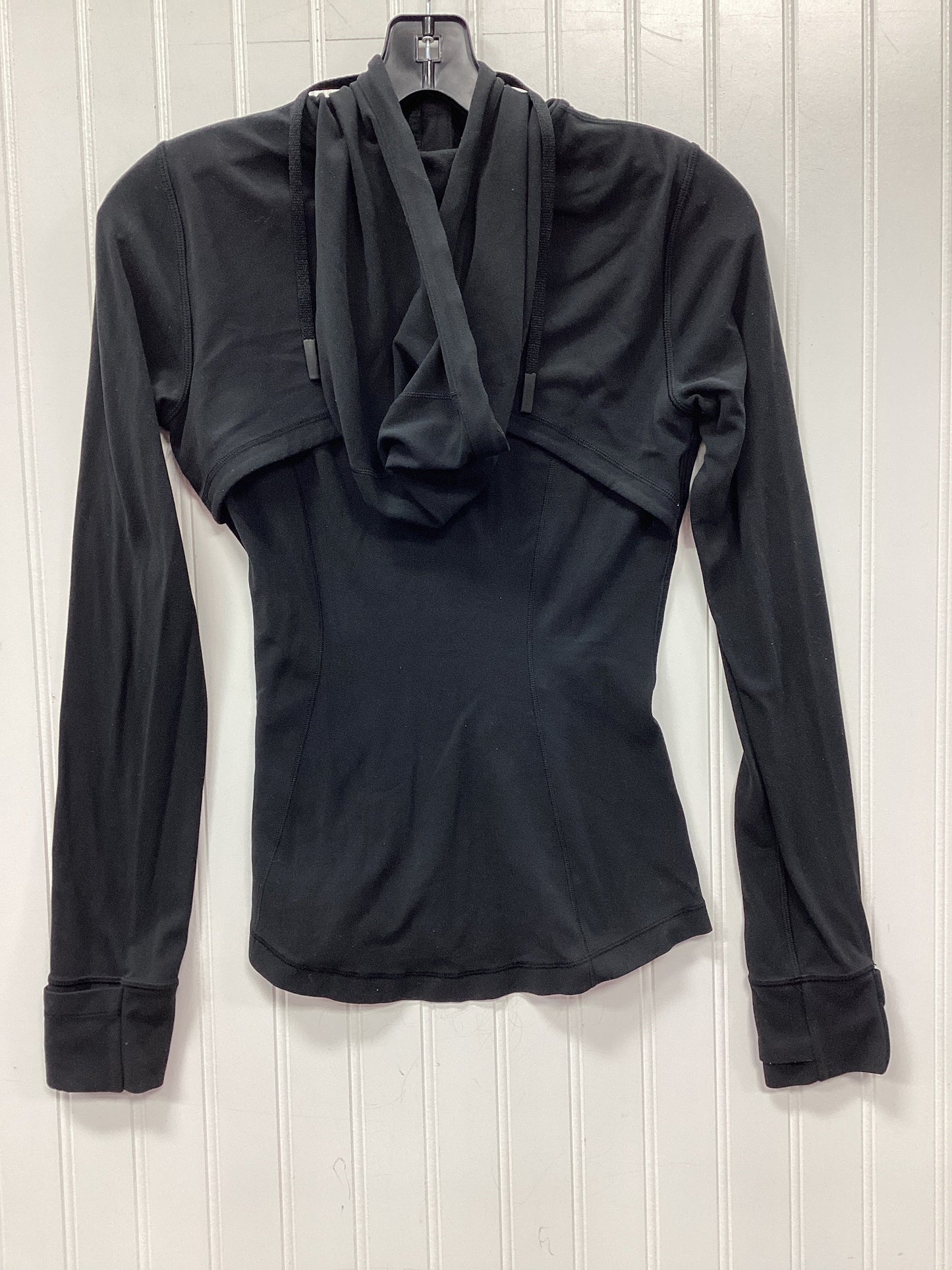 Athletic Top Ls Hoodie By Lululemon In Black, Size:4