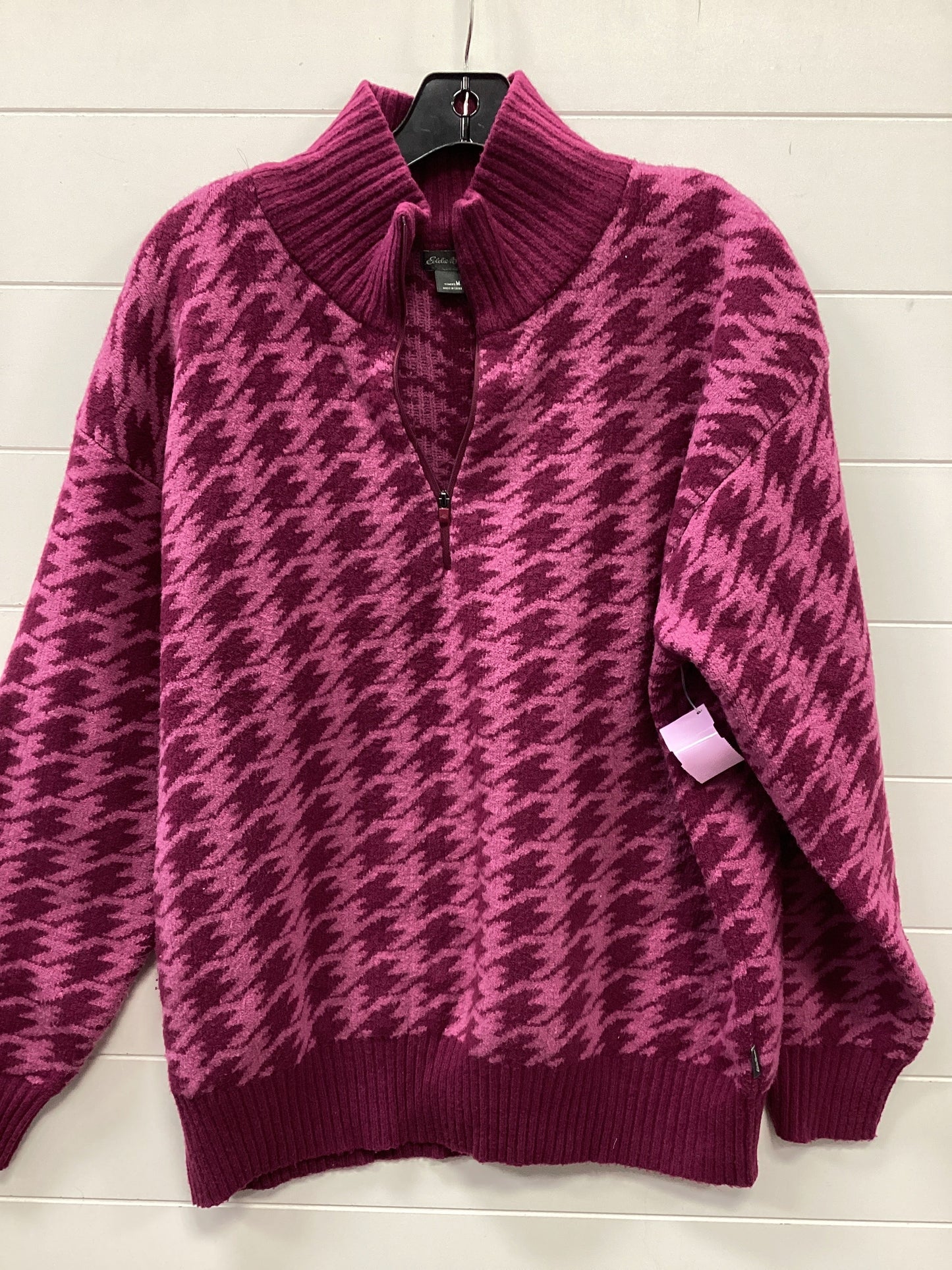 Jacket Fleece By Eddie Bauer In Purple, Size:M