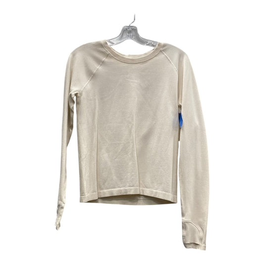 Athletic Top Ls Crewneck By Athleta In Cream, Size:S