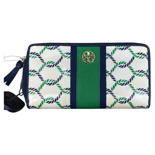 Wallet Designer By Tory Burch In Blue & Green, Size:Large
