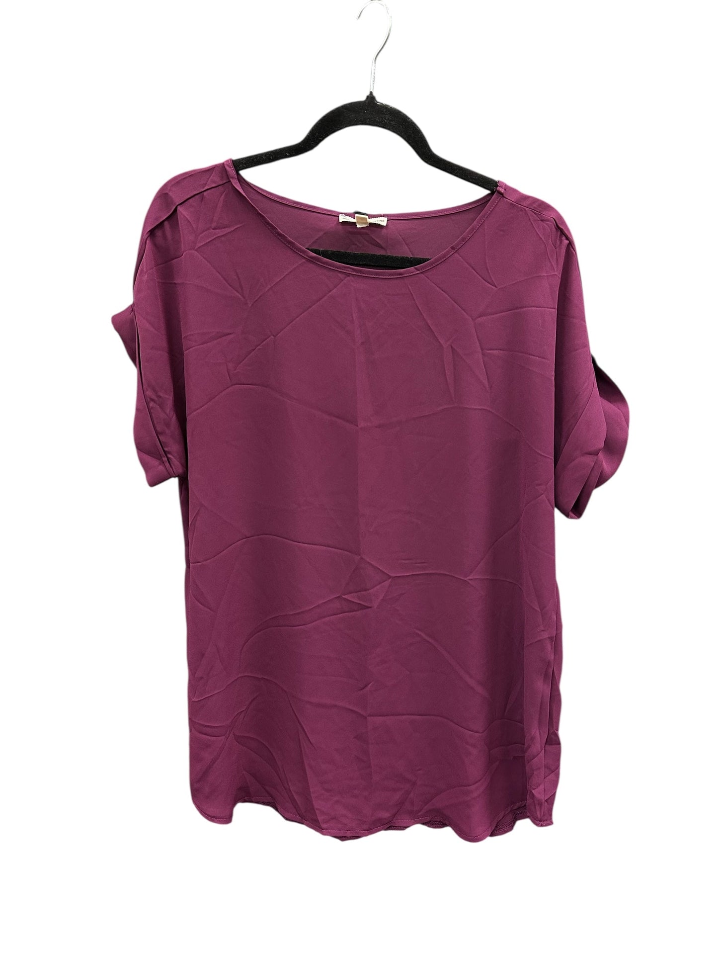 Top Ss By Zenana Outfitters In Purple, Size:L