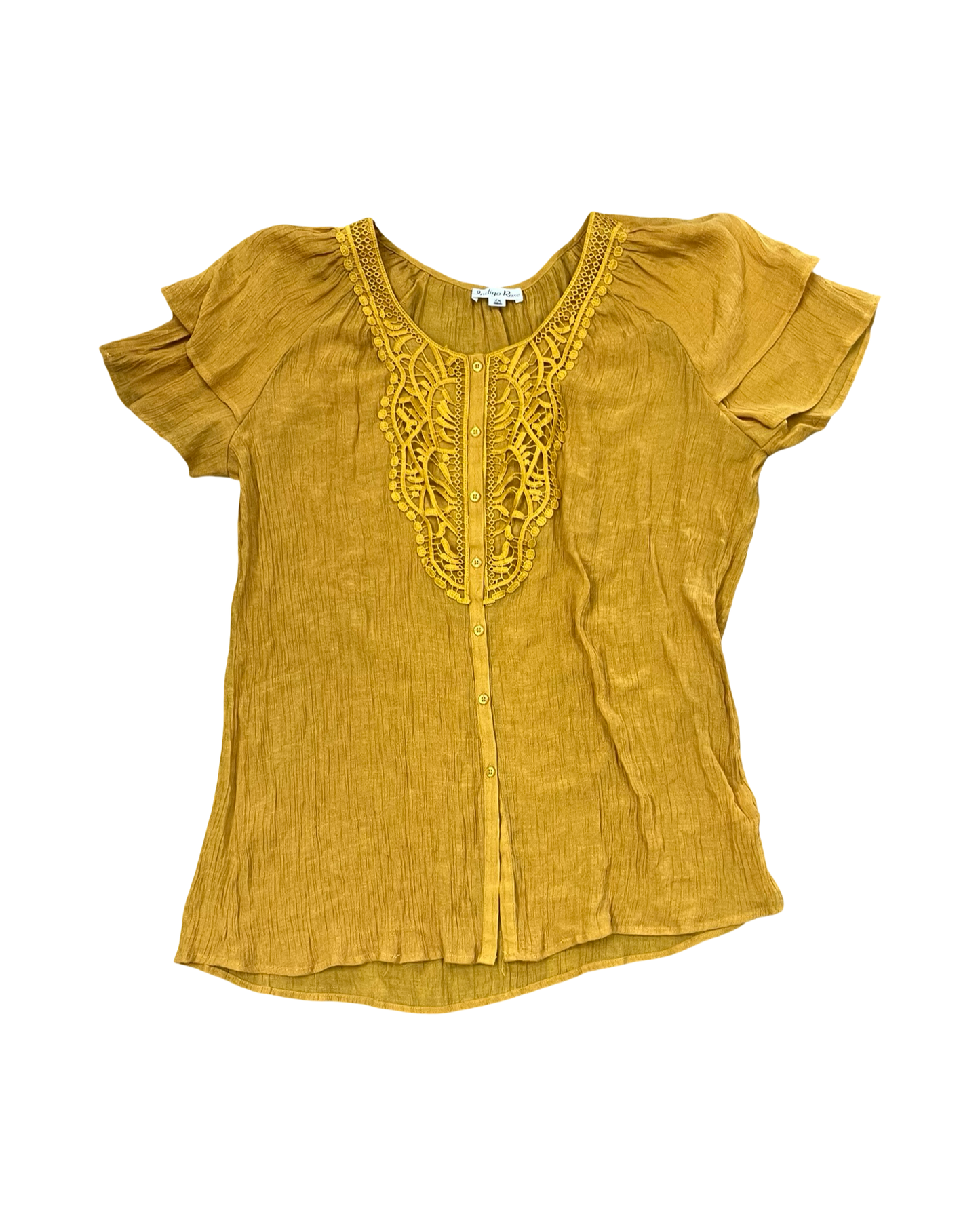 Top Ss By Indigo Rose In Gold, Size:2X