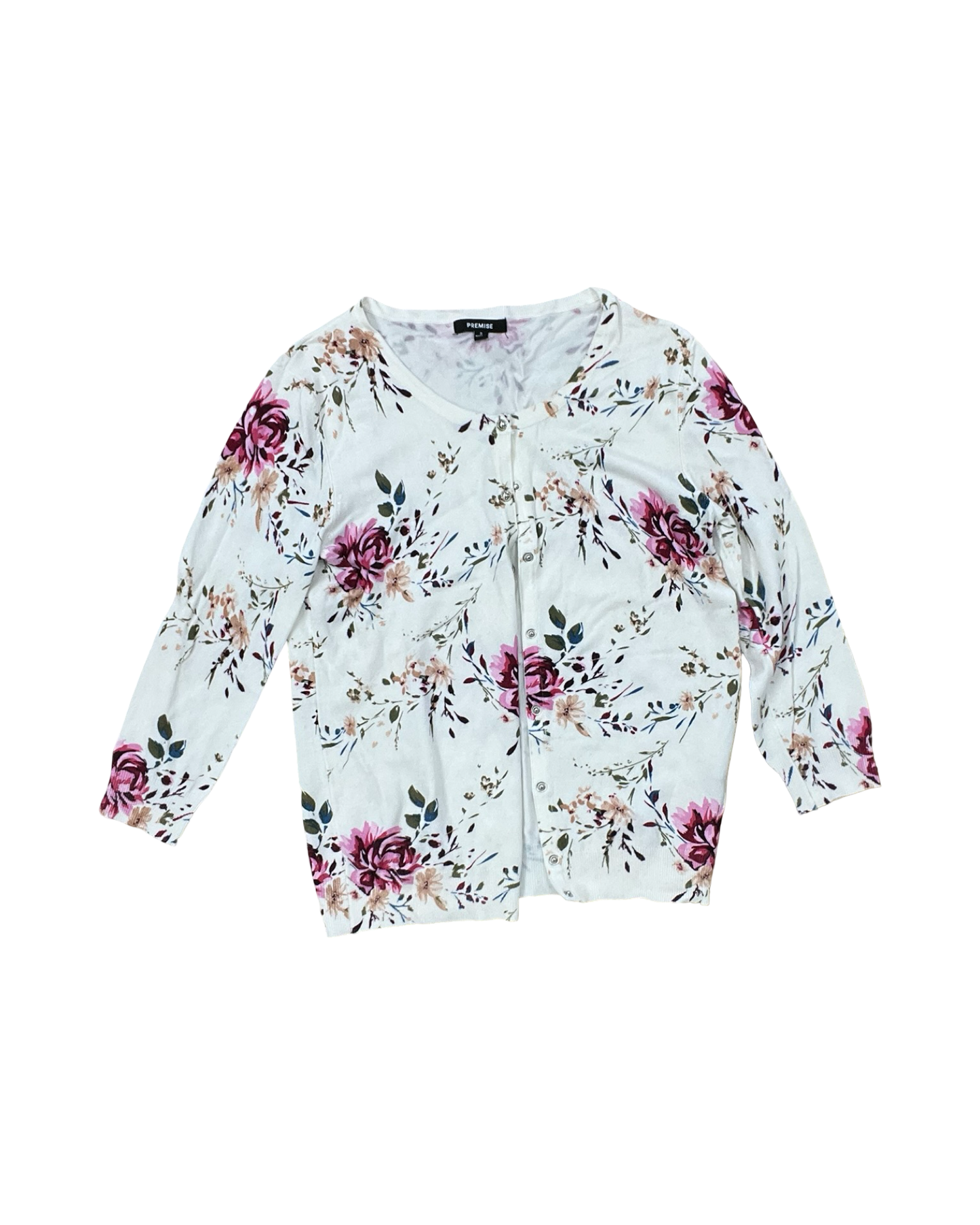 Cardigan By Premise In White, Size:S