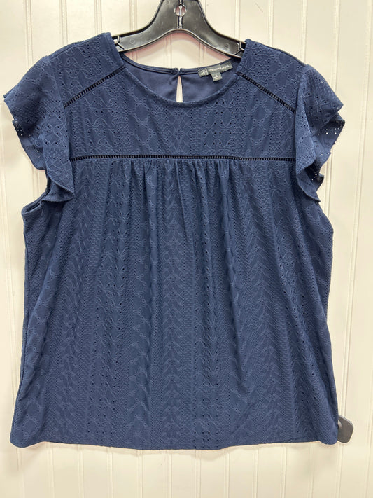 Top Ss By Adrianna Papell In Navy, Size:L