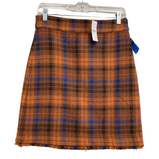 Skirt Mini & Short By Ann Taylor In Plaid Pattern, Size:0