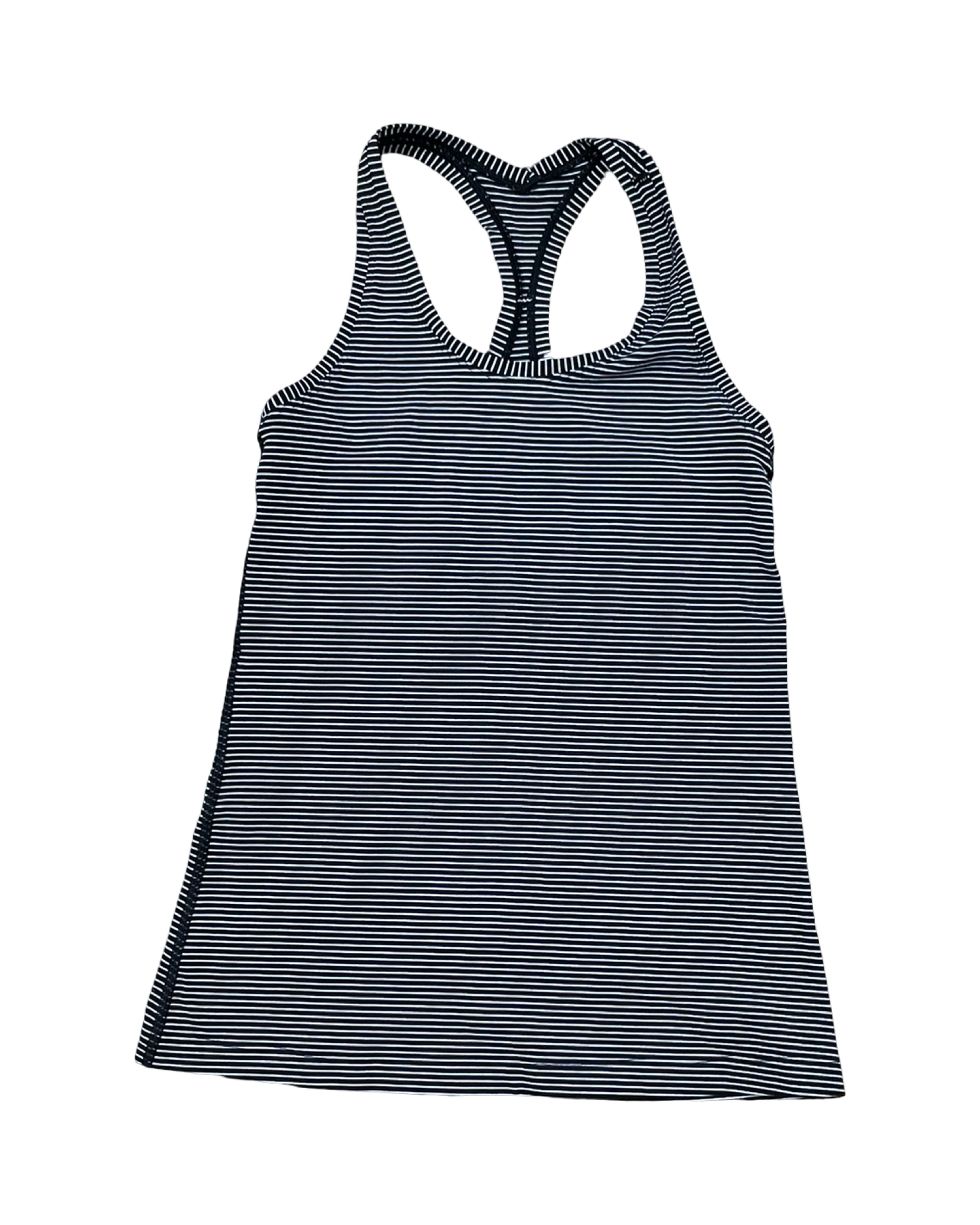 Athletic Tank Top By Lululemon In Black & White, Size:S