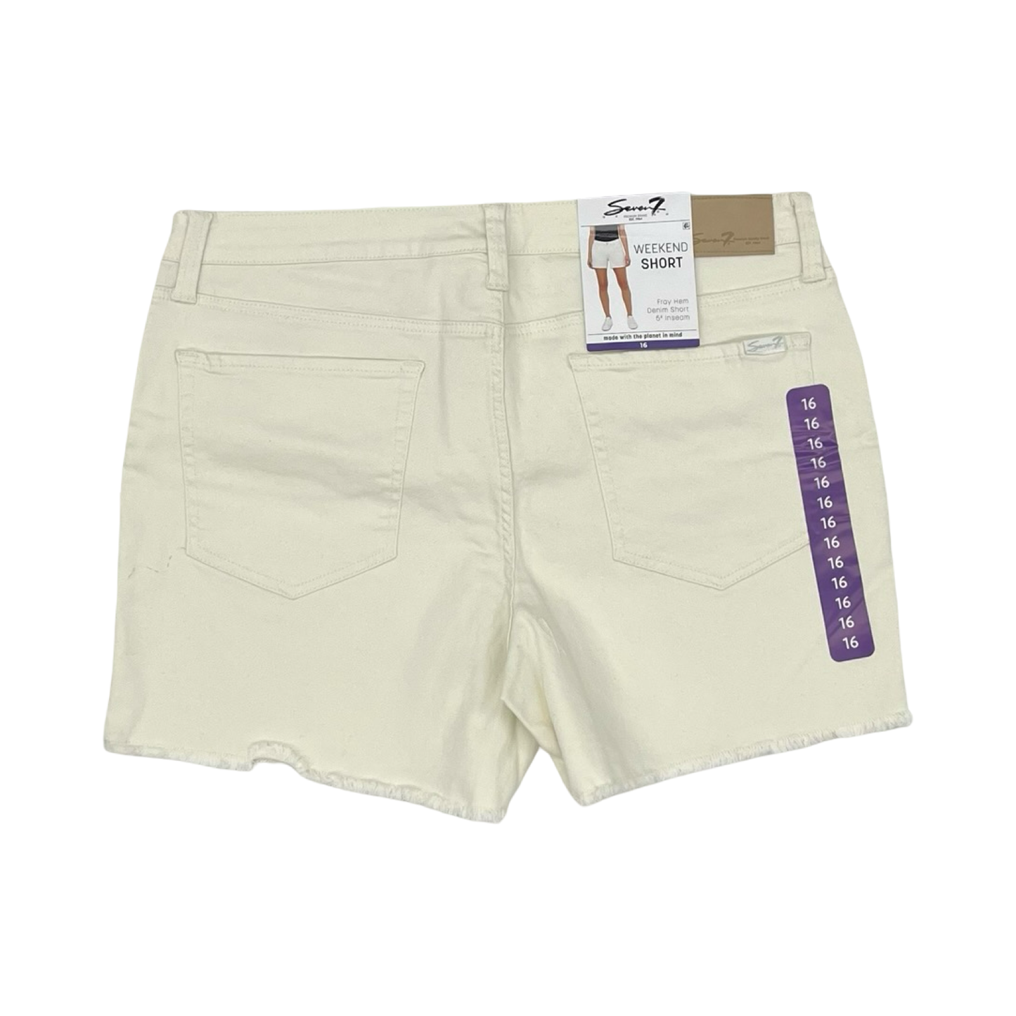 Shorts By Seven 7 In Cream, Size:16
