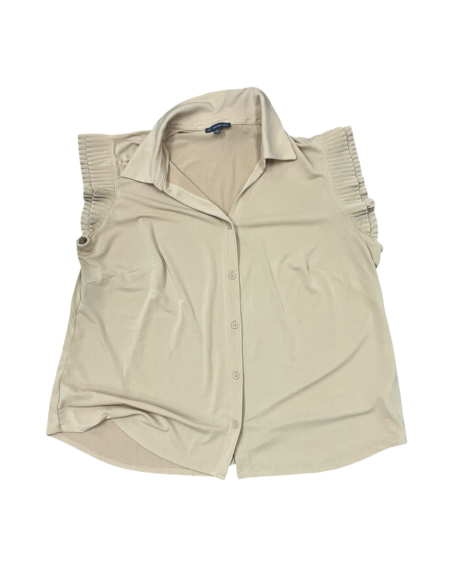 Top Sleeveless By Adrianna Papell In Yellow, Size:2X
