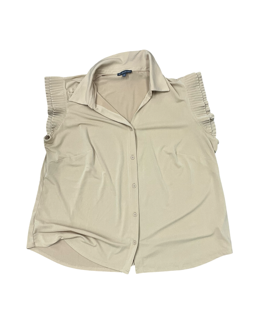 Top Sleeveless By Adrianna Papell In Yellow, Size:2X