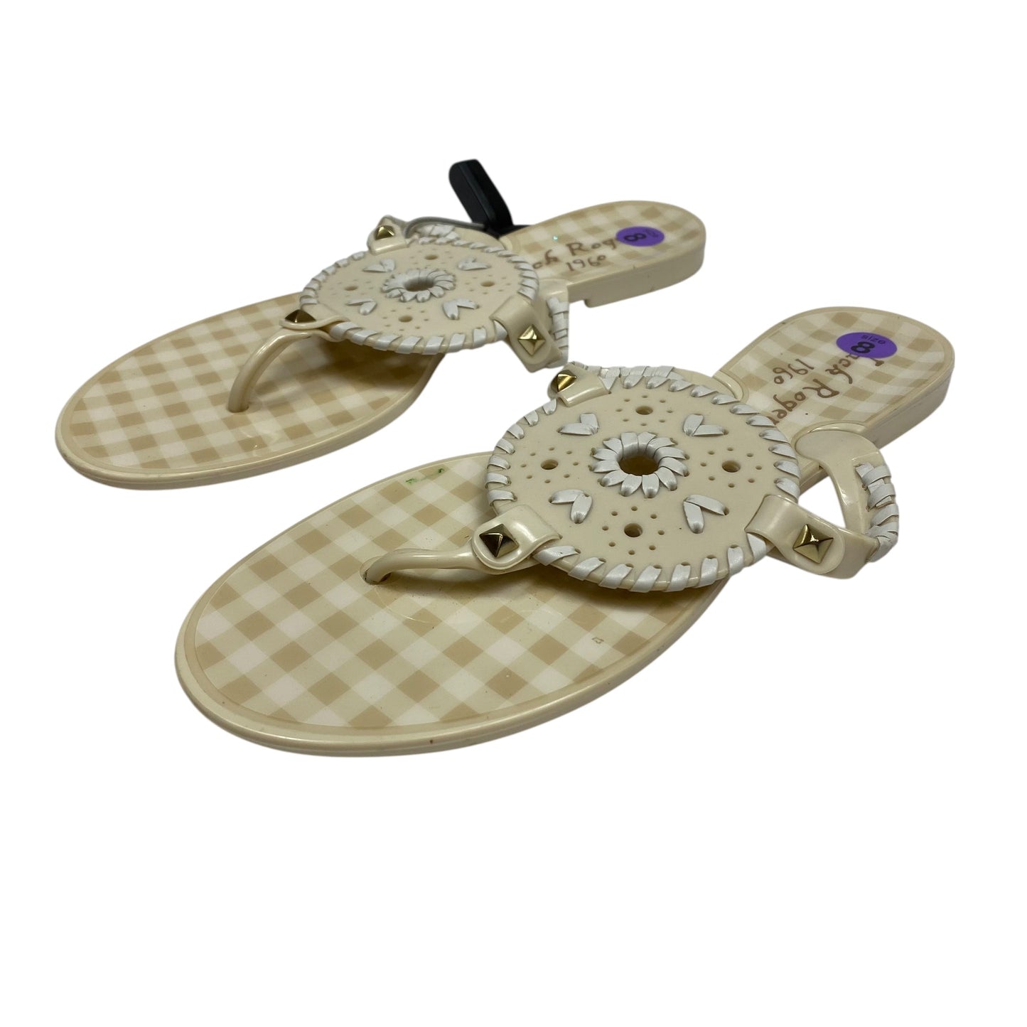Sandals Designer By Jack Rogers In Cream, Size:8
