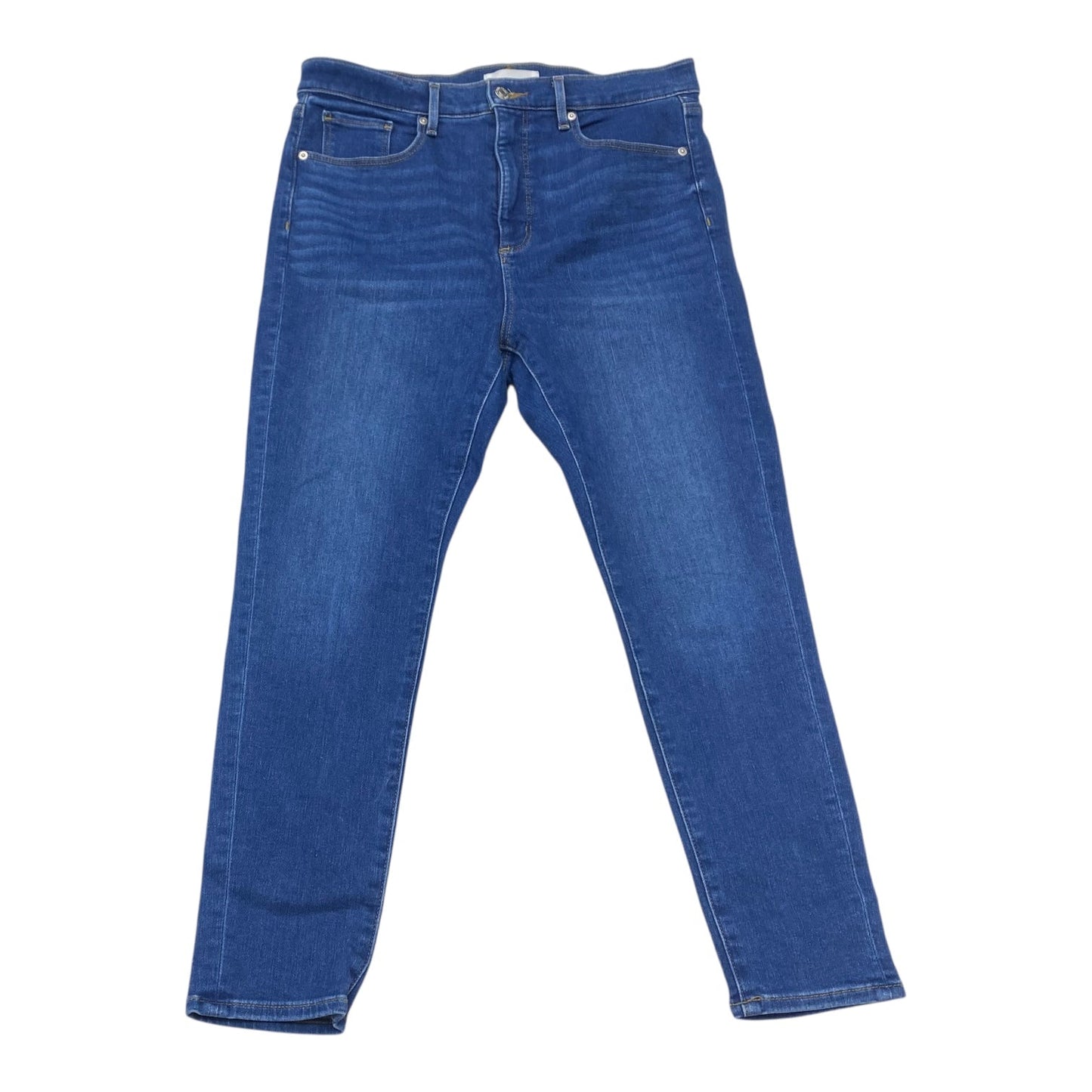 Jeans Skinny By Loft In Blue Denim, Size:12