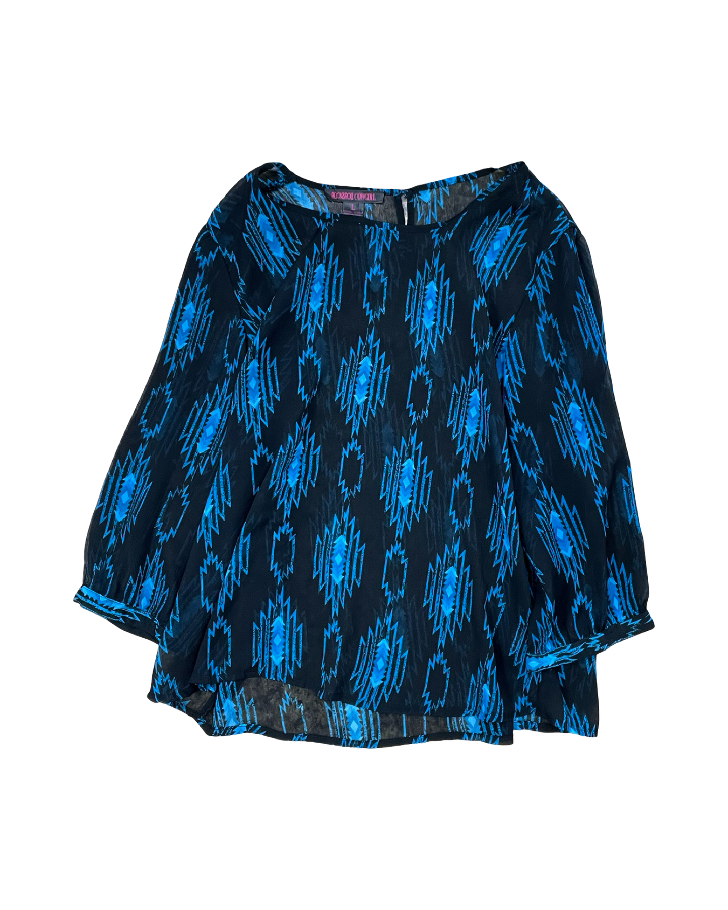 Top Ls By Rock & Roll In Black & Blue, Size:L
