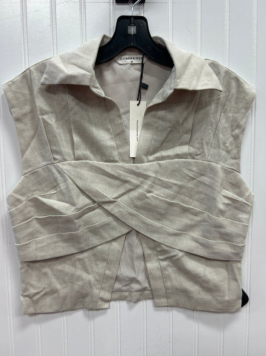 Blouse Ss By Commense In Tan, Size:M