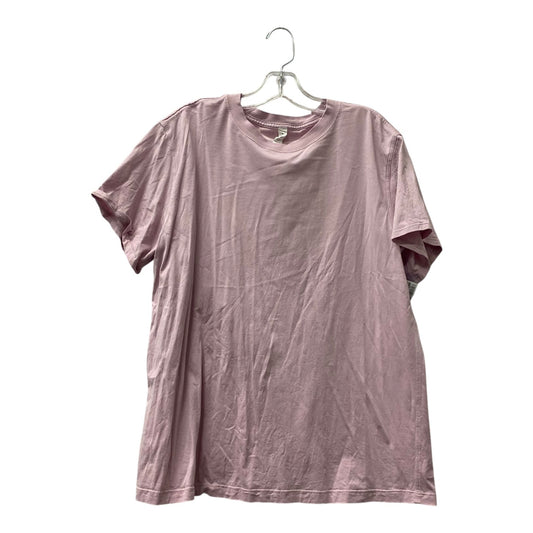 Athletic Top Ss By Lululemon In Purple, Size:M