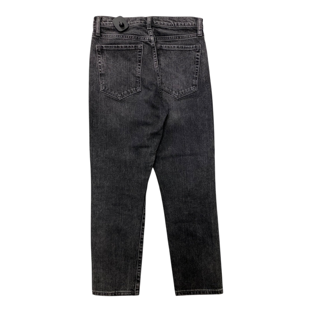 Jeans Straight By Banana Republic In Black Denim, Size:4