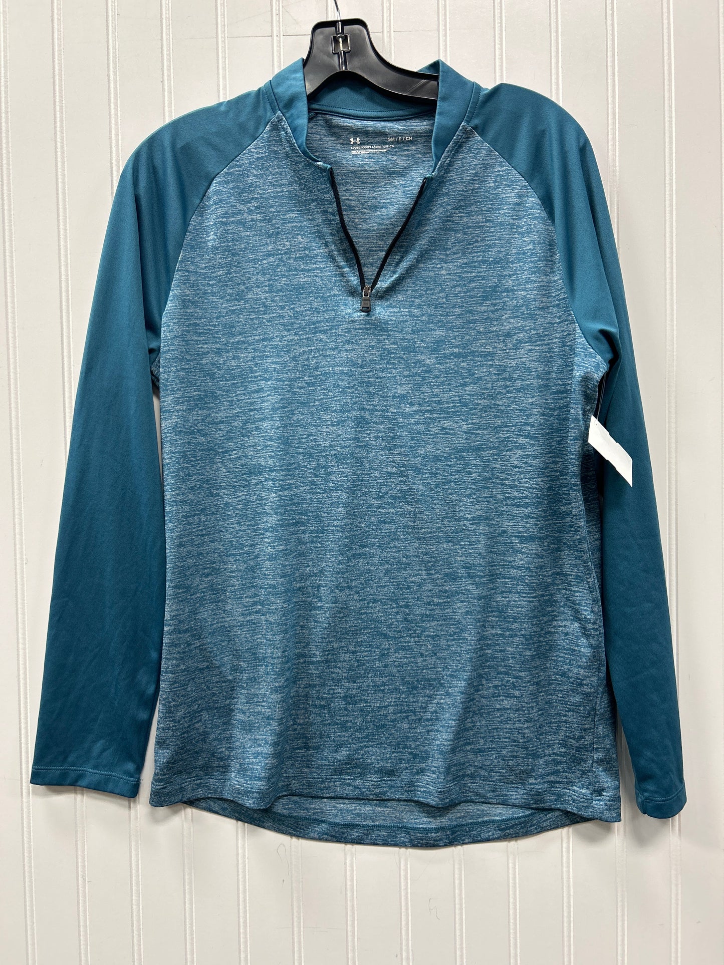 Athletic Top Ls Collar By Under Armour In Blue, Size:S