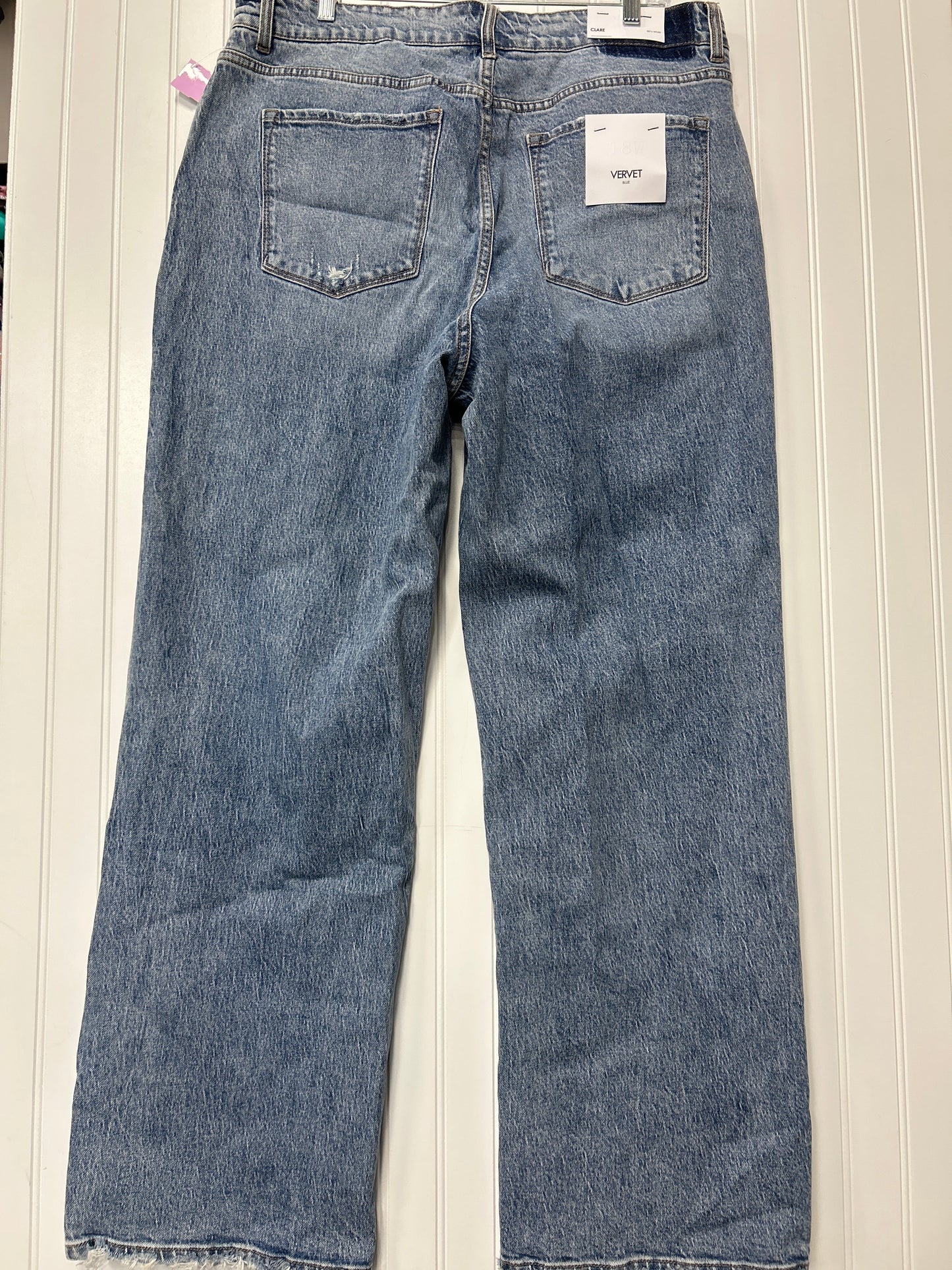 Jeans Wide Leg By Vervet In Blue Denim, Size:18