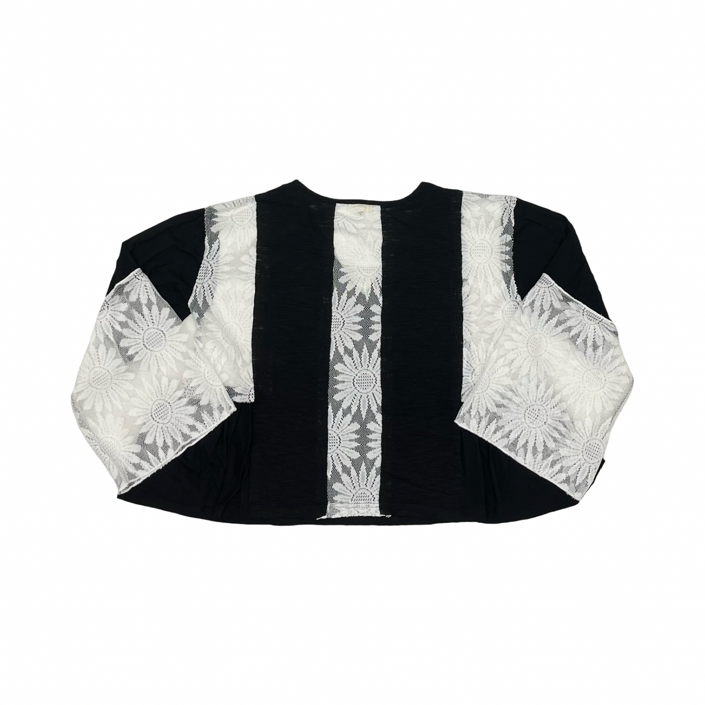 Blouse Ls By Pol In Black & White, Size:S