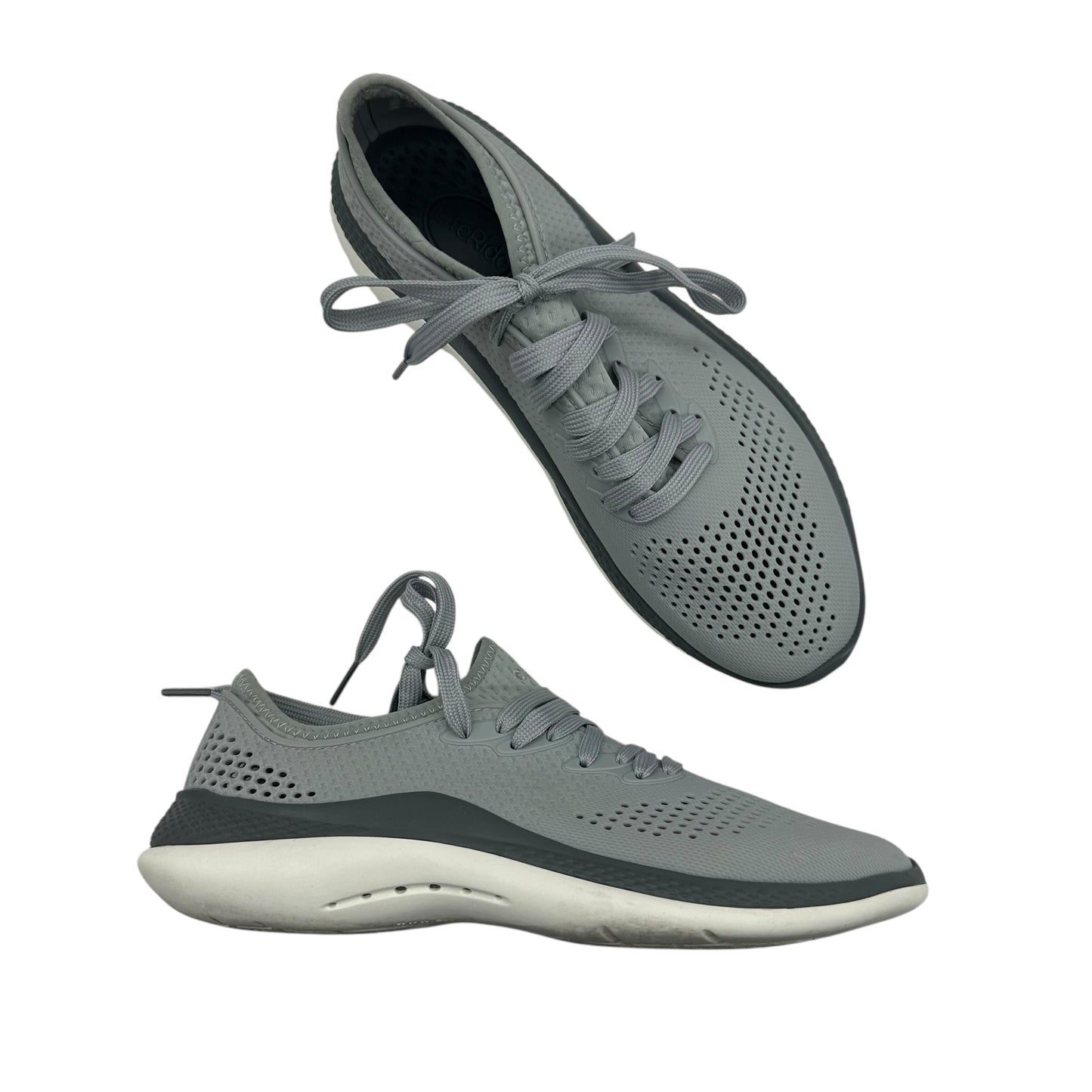 Shoes Athletic By Crocs In Grey, Size:9