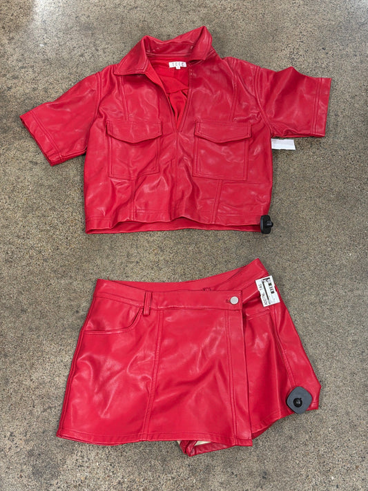 Shorts Set By Tcec In Red, Size:S