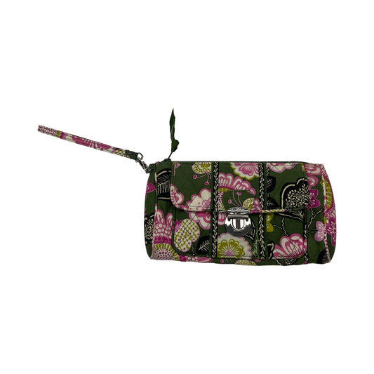 Wristlet By Vera Bradley In Green & Pink, Size:Large