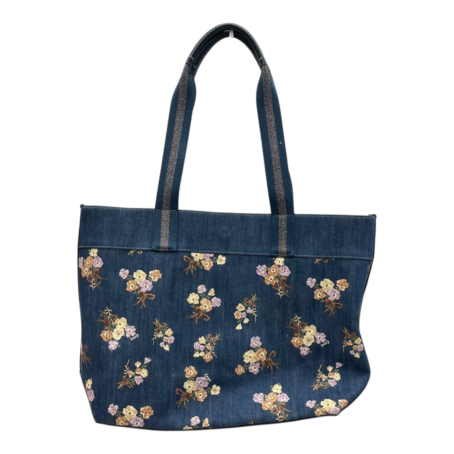 Tote Designer By Coach In Blue, Size:Large