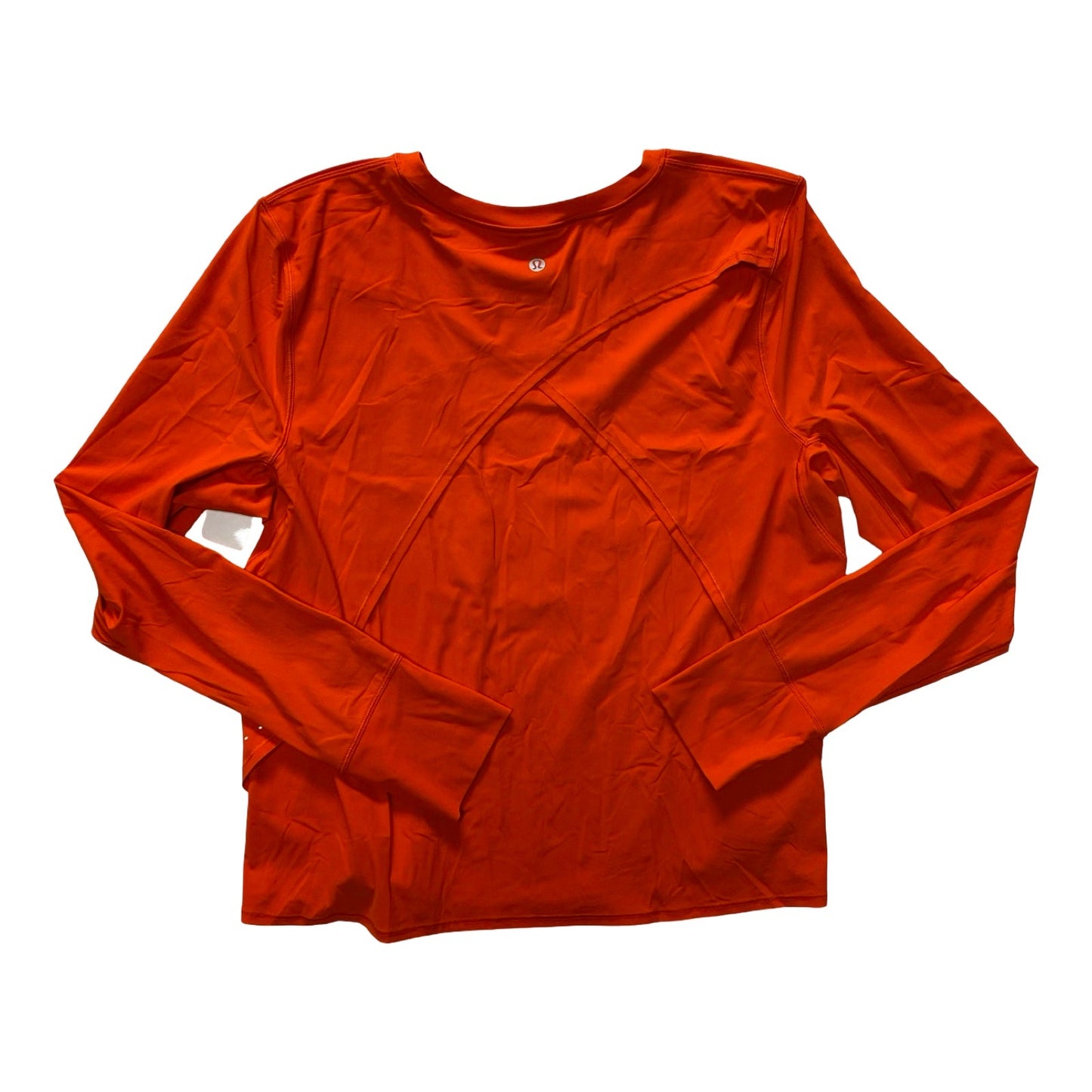 Athletic Top Ls Collar By Lululemon In Orange, Size:M