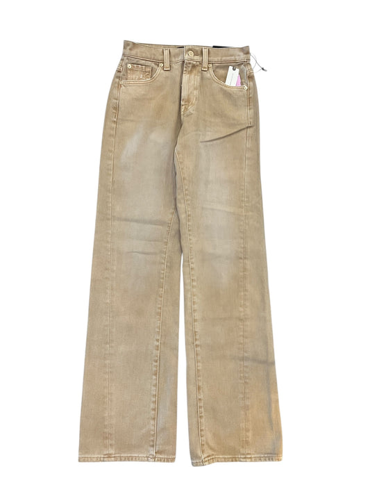 Jeans Boot Cut By 7 For All Mankind In Tan Denim, Size:0