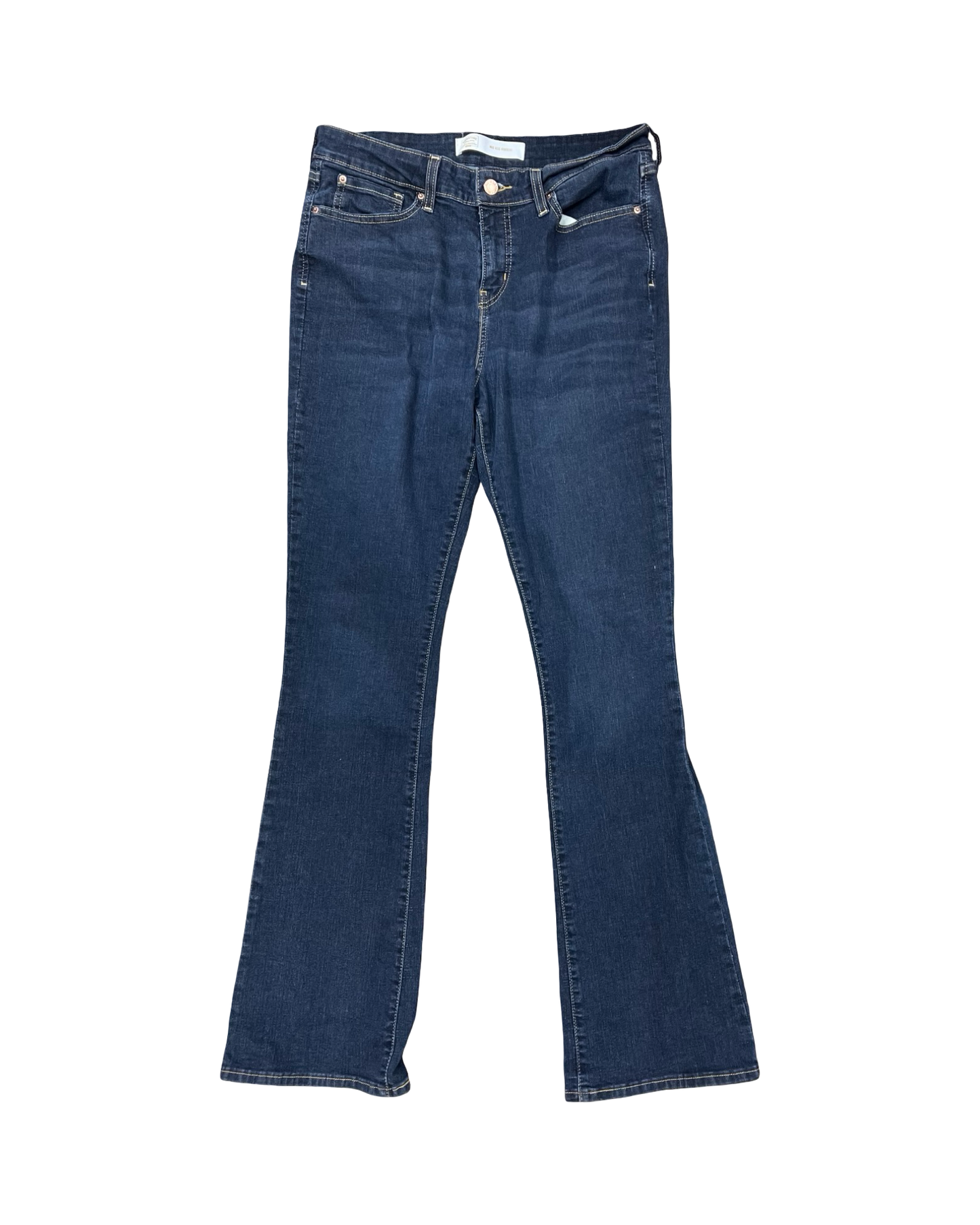 Jeans Boot Cut By Levis Signature In Blue Denim, Size:14L