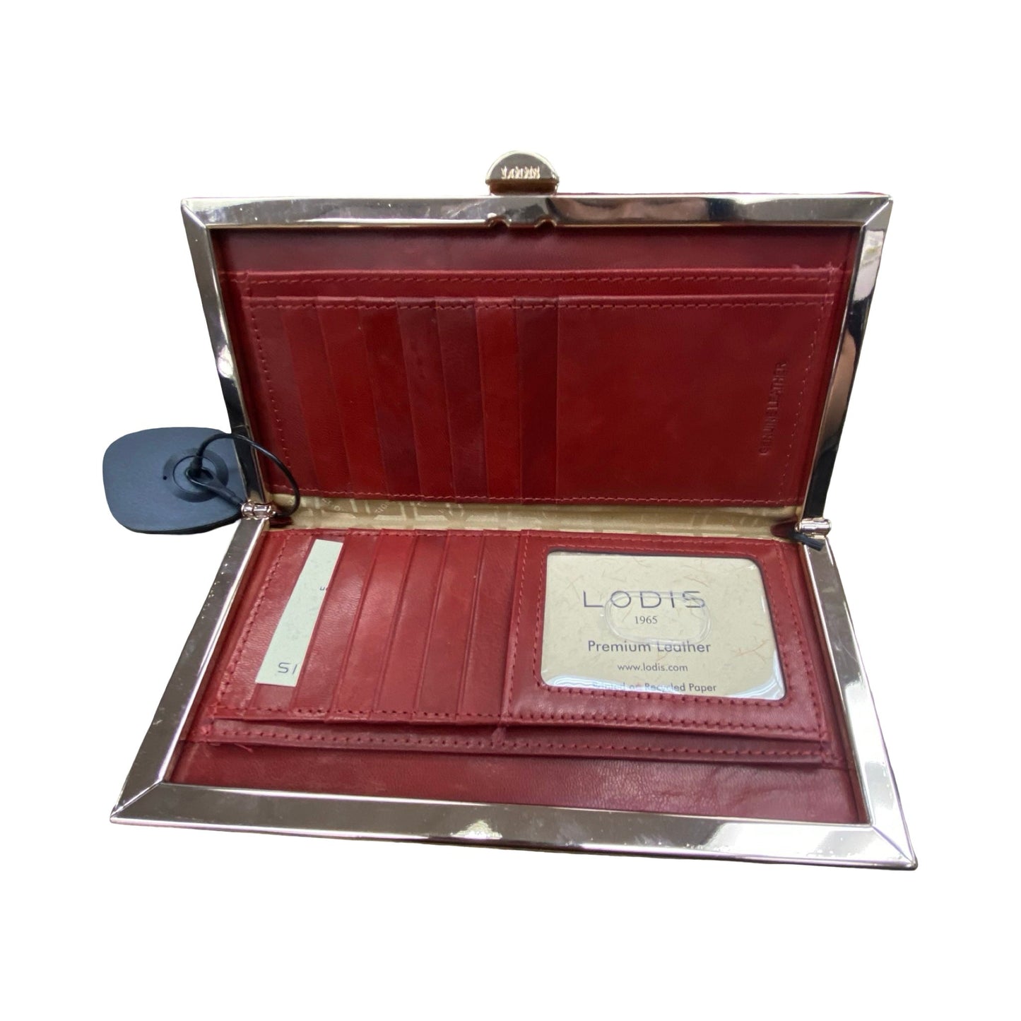 Clutch Leather By Lodis In Red, Size:Small