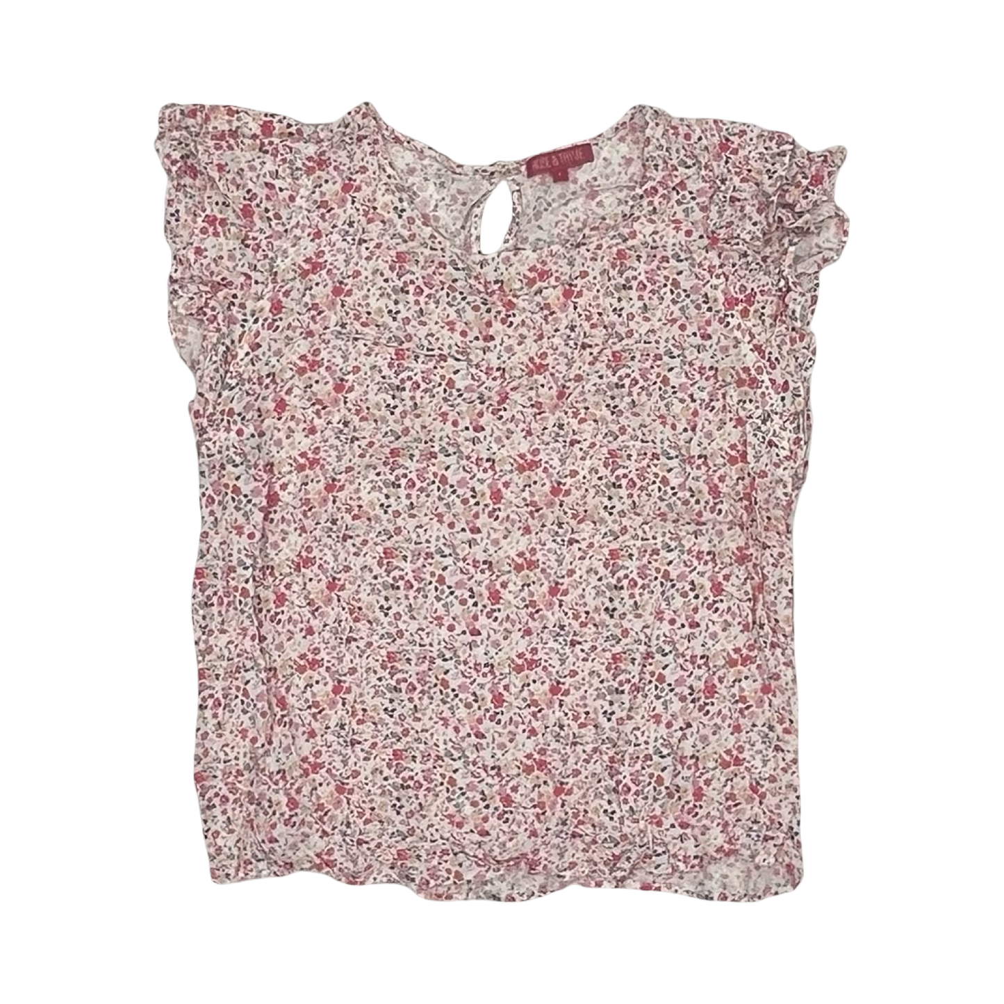 Blouse Ss By Clothes Mentor In Floral Print, Size:L