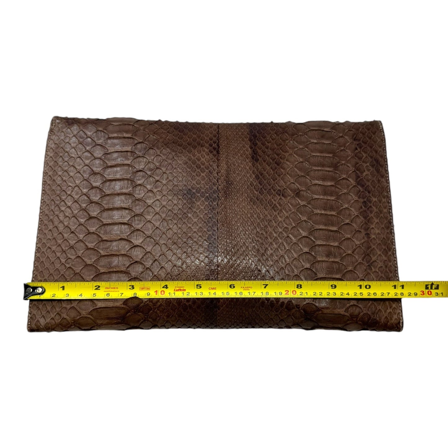 Python Snakeskin & Smokey Quartz Envelope Clutch By Kara Ross, Size: Medium