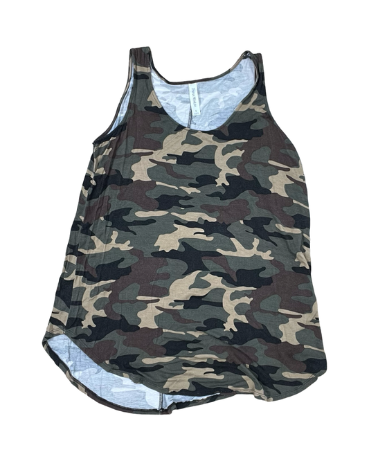 Top Sleeveless By Zenana In Camouflage Print, Size:S