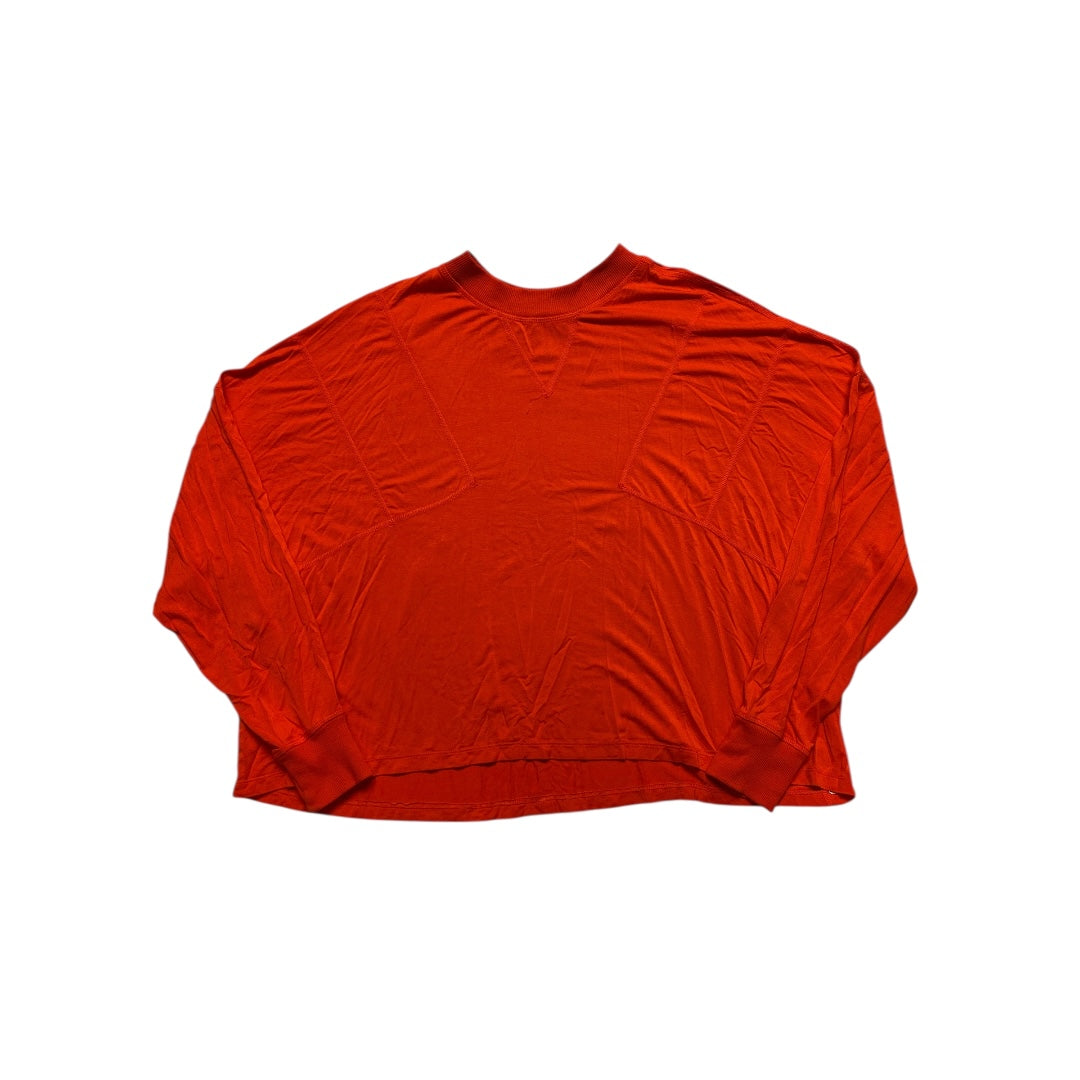 Athletic Top Ls Crewneck By Free People In Orange, Size:S