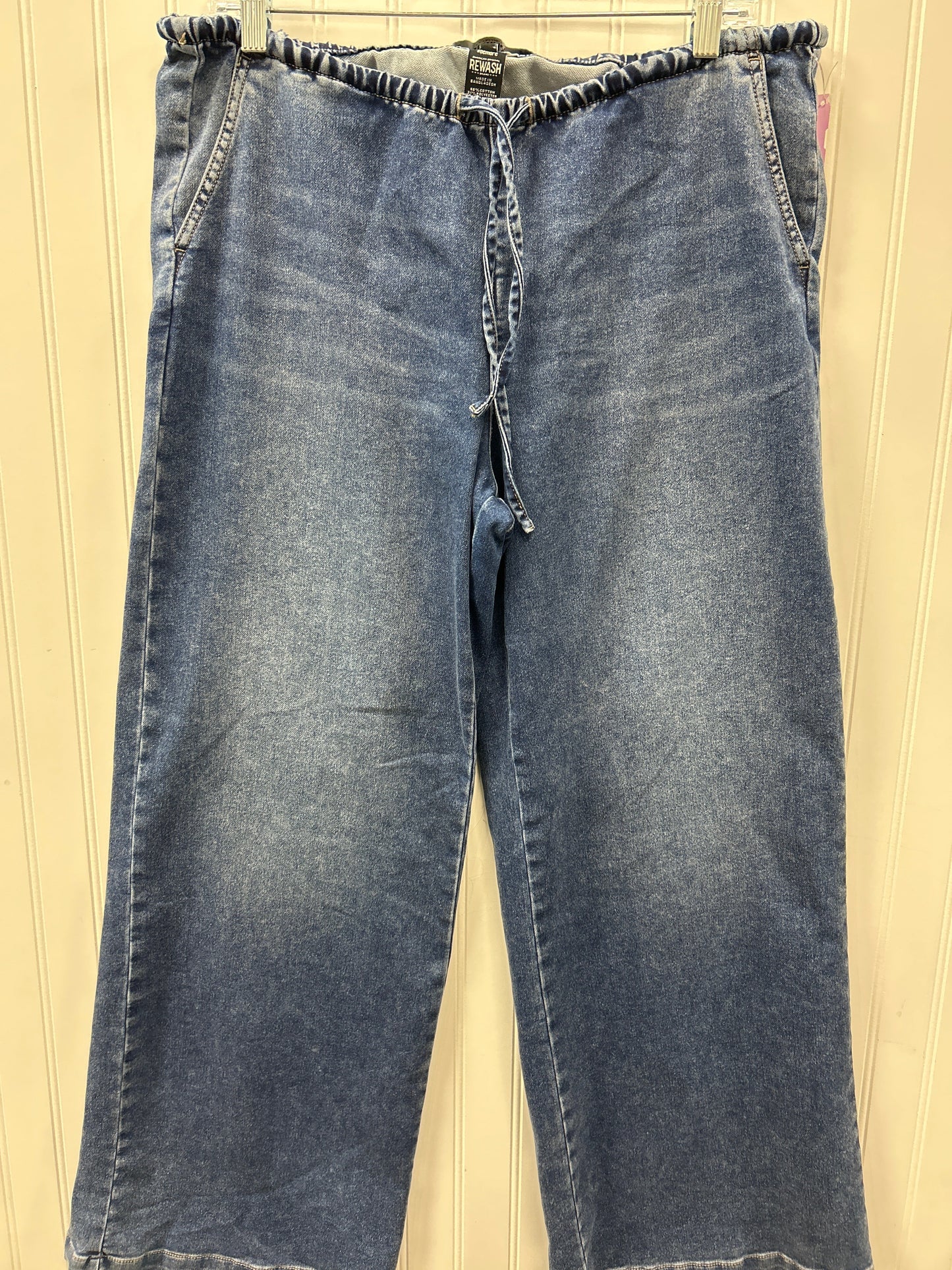 Jeans Straight By Rewash In Blue Denim, Size:16