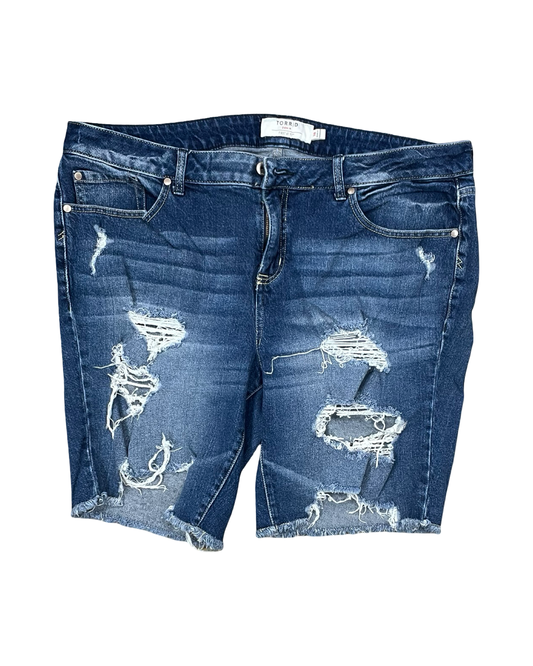 Shorts By Torrid In Blue Denim, Size:18