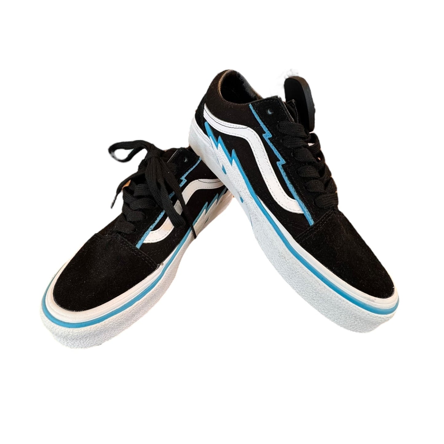 Shoes Sneakers By Vans In Black & Blue, Size:7