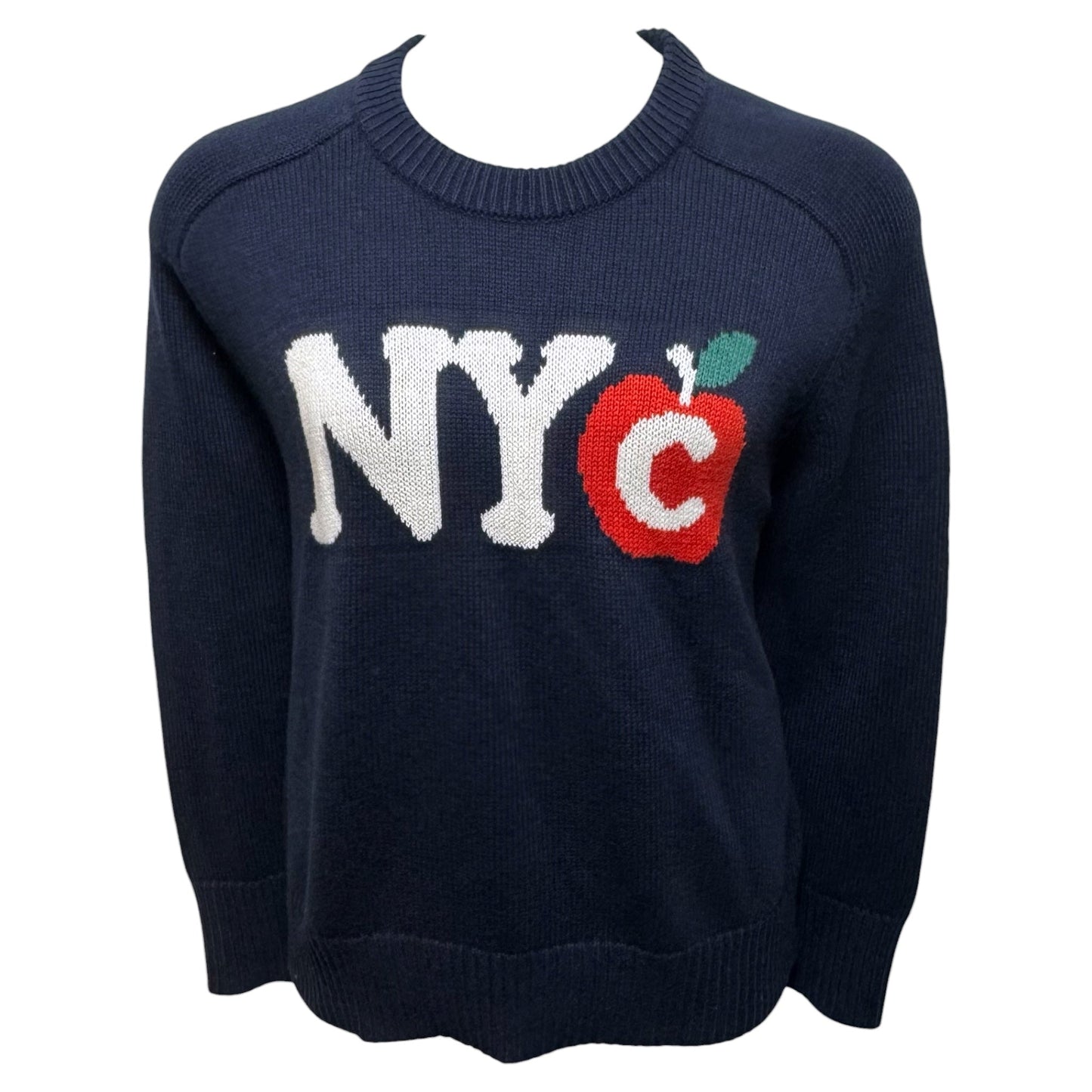 Madeline NYC Crew Sweater By Abercrombie And Fitch In Navy, Size: L