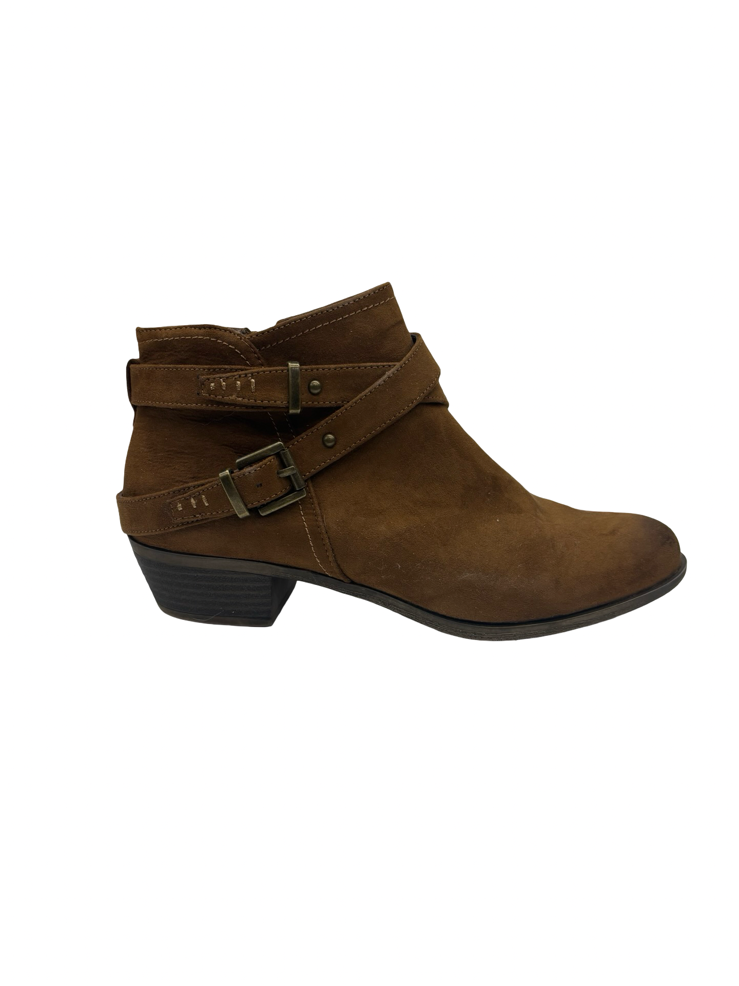 Boots Ankle Heels By Cmf In Brown, Size:8.5