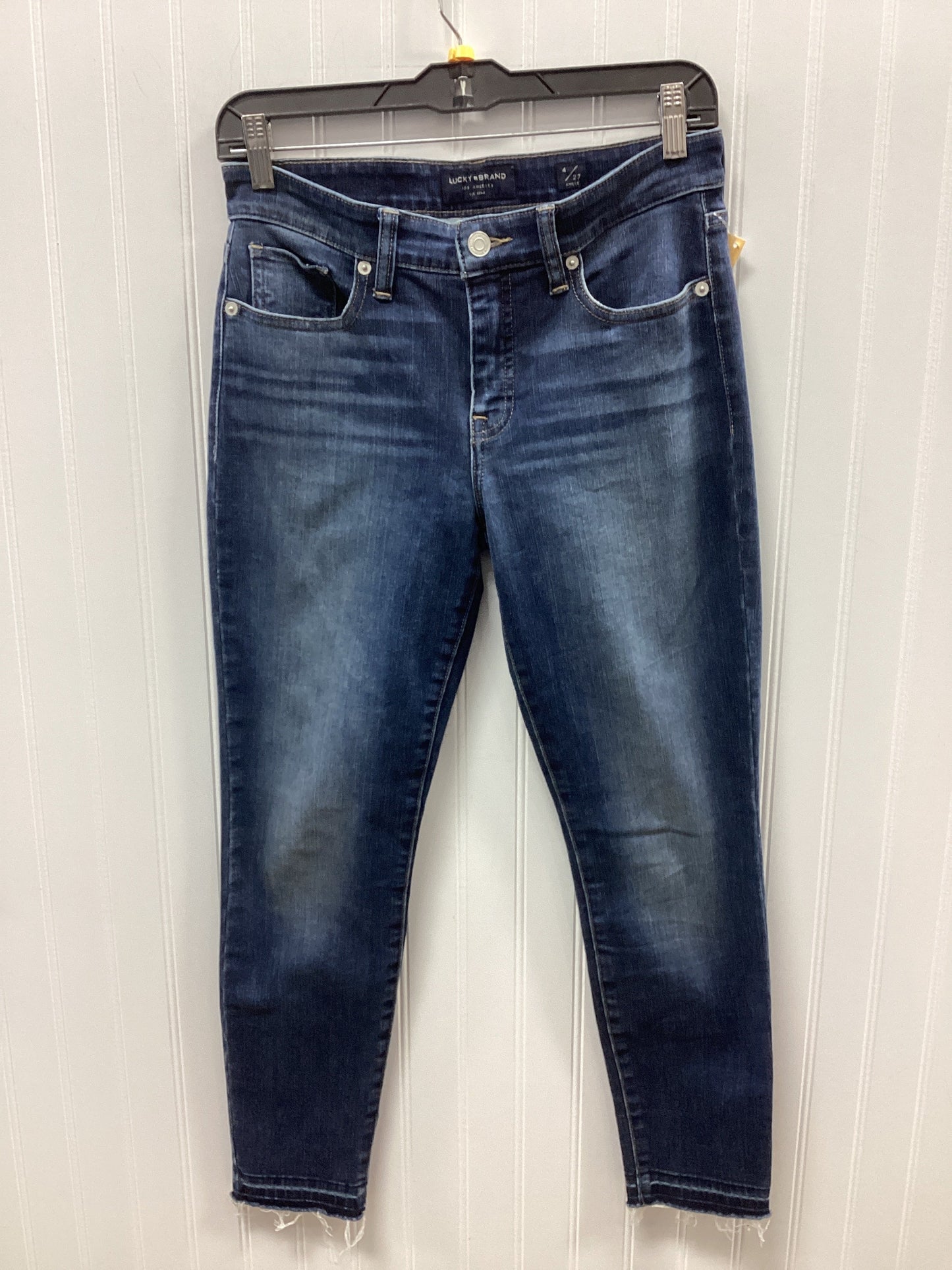 Jeans Skinny By Lucky Brand In Blue Denim, Size:4