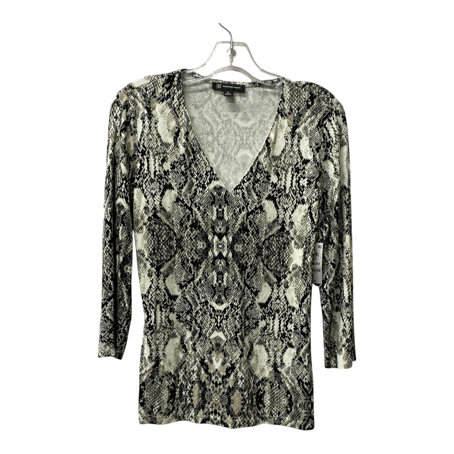 Top Ls By Inc In Snakeskin Print, Size:M