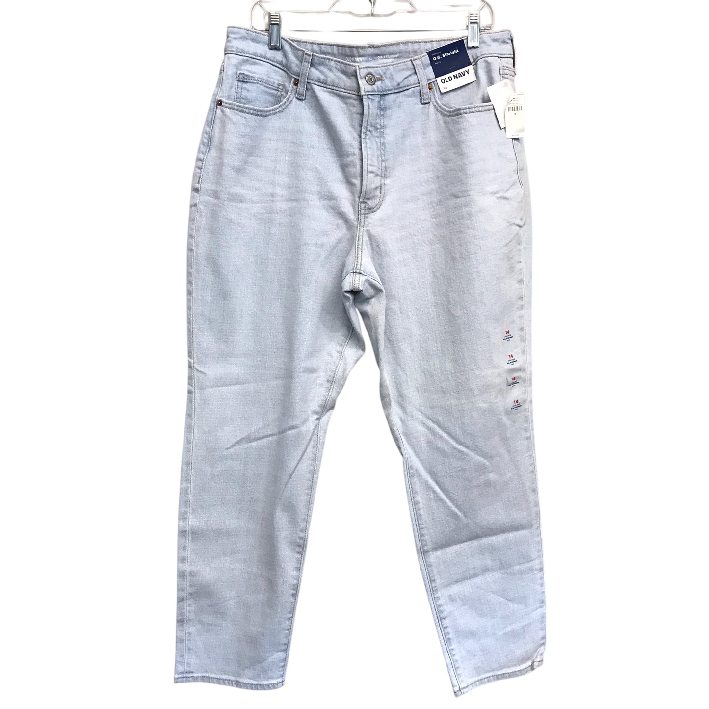 Jeans Straight By Old Navy In Blue Denim, Size:14